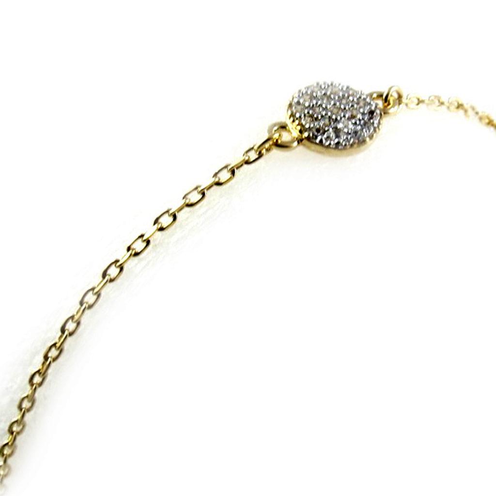 Les Trésors De Lily [K7774] - Gold Plated Bracelet 'Déesse' White Gold - 7 Mm