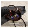 2025 Retro Oil Wax Leather Tote: Large Capacity Autumn/Winter Bag for Women - Single Shoulder or Handheld Commute Style