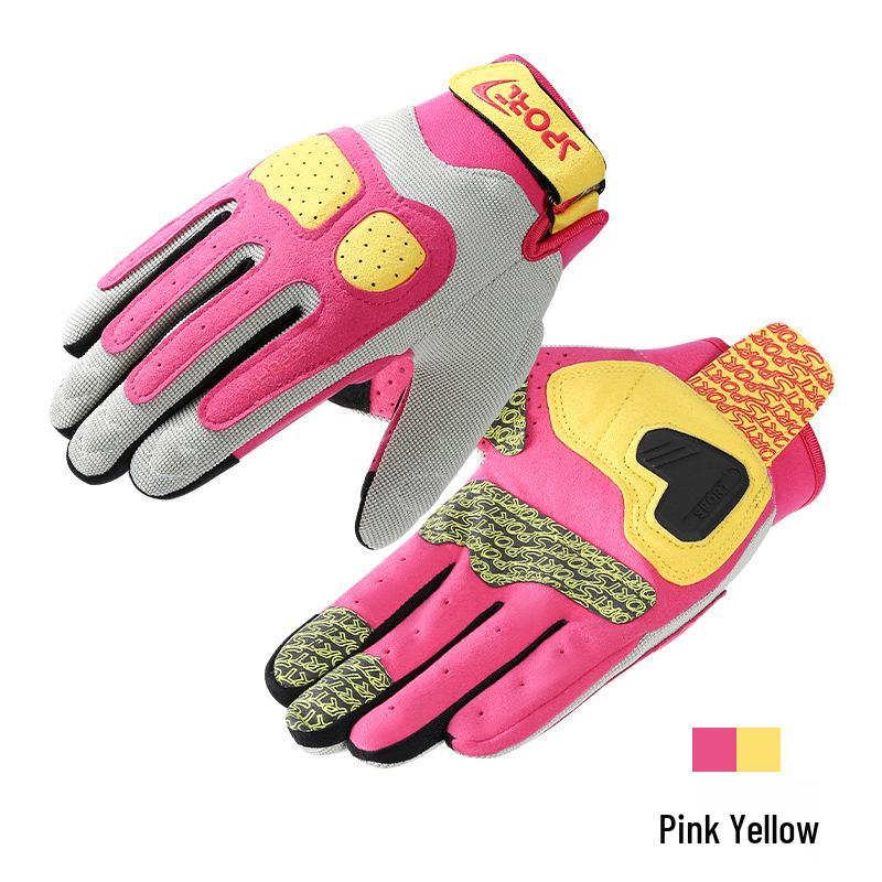 Unisex Summer Motorcycle Gloves - Non-slip, Thin, Wear-resistant, Full Finger, Sunscreen for Riding & Biking