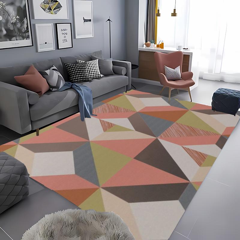 Creative Geometry Carpet for Living Room Bathroom Non Slip Mat Kitchen Balcony Doormats Bedroom Corridor Entrance Decorative Rug