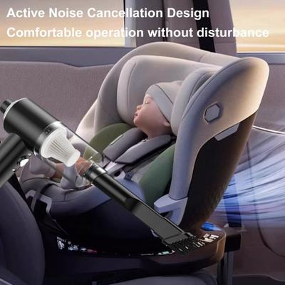 Car Vacuum Cleaner with Three-Layer Filtration Strong Suction Low Noise Multifunctional Portable Wireless Vacuum Cleaner with LED Light