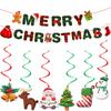 Christmas Snowflake, Snowman, Reindeer & Bell Spiral Ornaments Set for Holiday Party Decoration