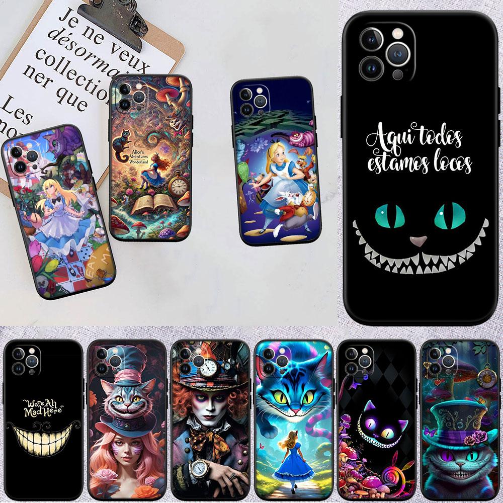 CJ3 Alice in Wonderland Cat Princess Soft Shell Phone Case for OPPO A3 Pro A72 A74 A76 A77 A77S A78 A79 A94 A95 A18 A40M A58