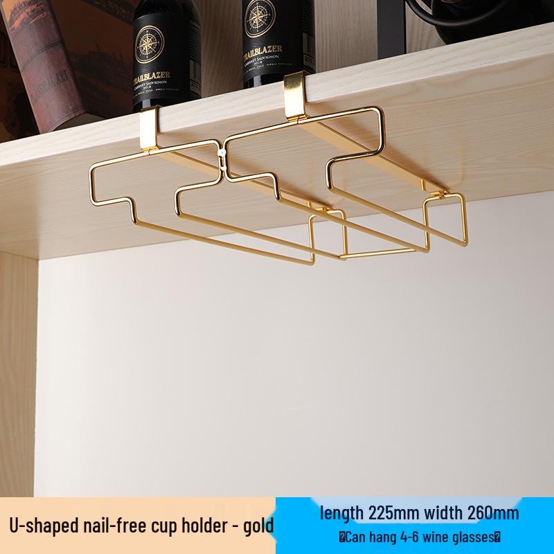 Punchfri opp-ned vinglassholder - Moderne hengende oppbevaring for stettglass