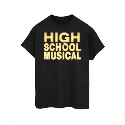 Womens/Ladies High School Musical The Musical Lights Logo Cotton Boyfriend T-Shirt