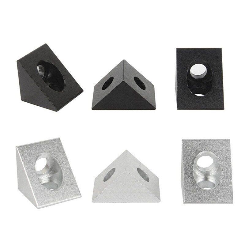 4pcs 1515/2020 Aluminum Block 90 Degree Angle Corner Connector for V-Slot/C-Beam Aluminum Extrusions Profile 3D Printer Parts