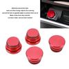 4pcs Cigarette Lighter Dustproof Plug, Universal Aluminum Car Waterproof Cigarette Lighter Cover Cap, Cigarette Lighter Socket Cap Set (Red)