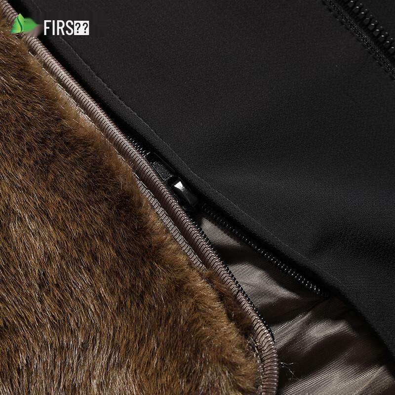 FIRS Men's Winter Detachable Liner Fleece-Lined Hooded Parka Jacket