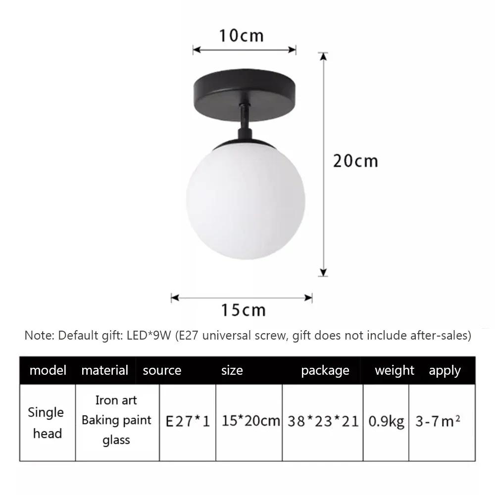 Modern Glass Ceiling Lamps Nordic glass ceiling Lights For Entrance Hallway Bedroom Bedside Home Indoor Lighting Fixtury