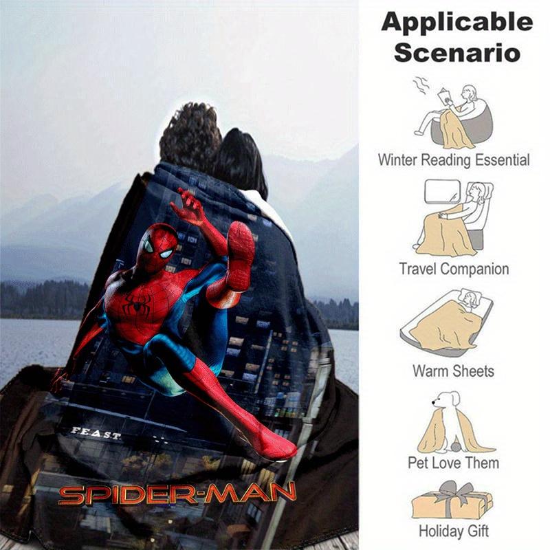 1pc Spider-Man Printing Blanket - Soft, All-Season Throw for Living Room, Bedroom,Personalized Gift with Adorable Cartoon Design