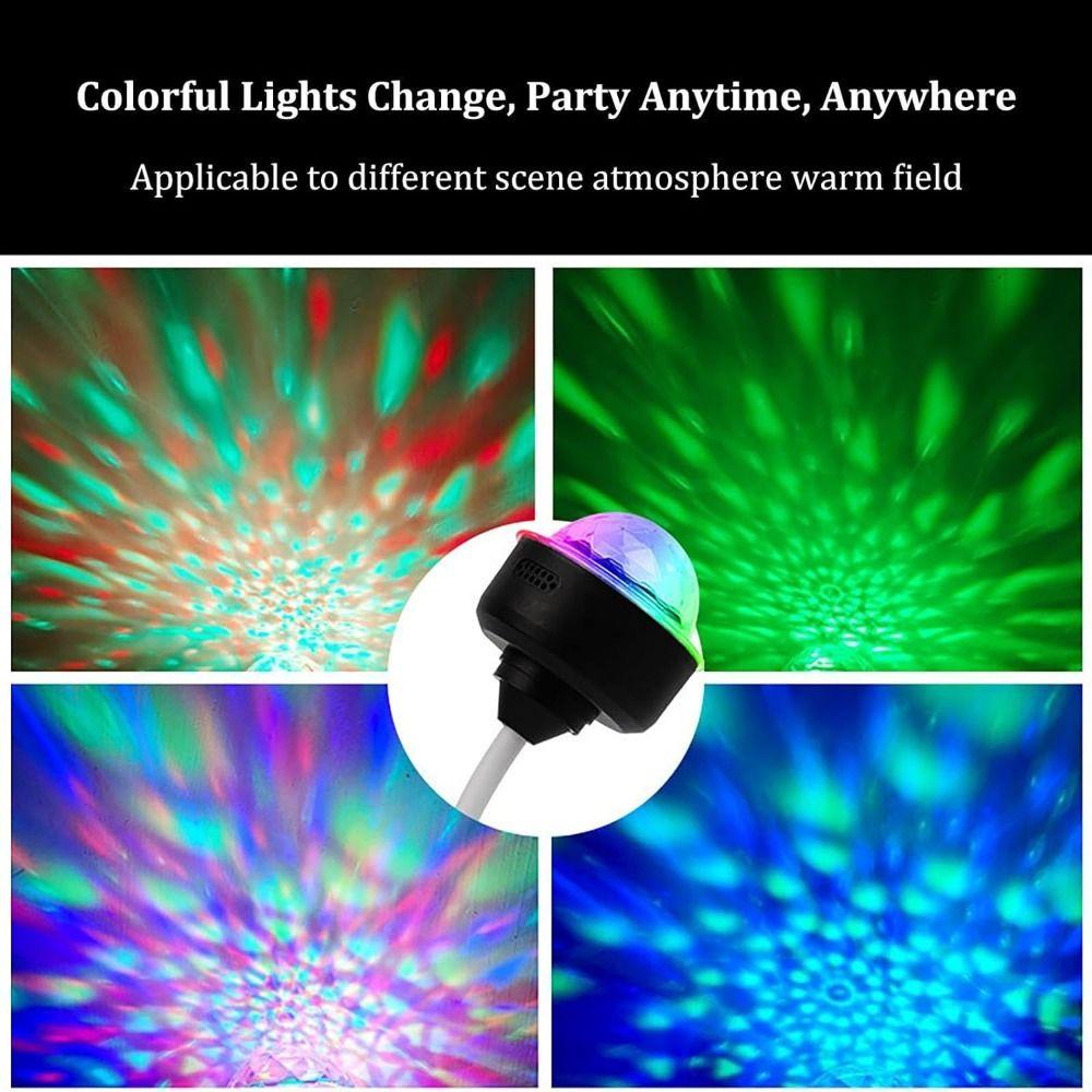Colorful Disco Ball Party Light USB RGB Stage Lights Romantic LED Projector Light Party Decoration