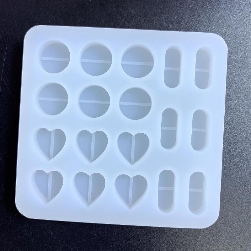 Resin Shaker Fillings Mold,Silicone Pills Mold Epoxy Resin Mold Filler Quicksand Casting Filling Mold for Jewelry Making
