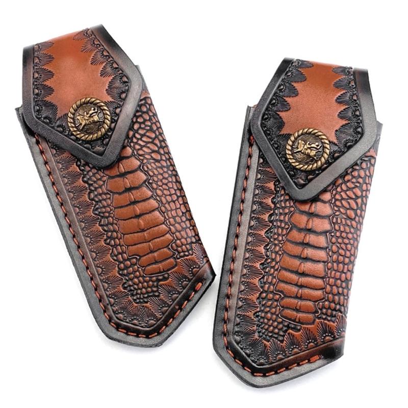 Multifunktionaler Leder Cutter Halter Sichere Klingen Schutzabdeckung Verstellbarer Gürtelclip Cutter Transporttasche Für Camping Werkzeug