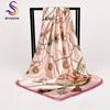[BYSIFA] Scarf Winter Fashion Brand Square Scarves Shawls Sweet Pink Chain Design Scarves Bandana Spring Fall Head Hijab Scarf