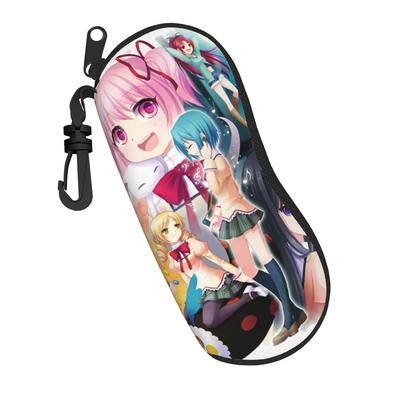 Puella Magi Madoka Magica Anime (2) Glasses Case Unisex Lightweight Zipper Glasses Storage Box Eyeglasses Box