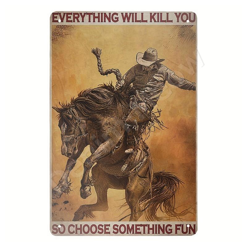 West Cowboy Tin Sign, I'm Your Huckleberry Vintage Metal Sign, Wall Art Poster, Dominic Sign for Bar, Garage, Cafe, Decor