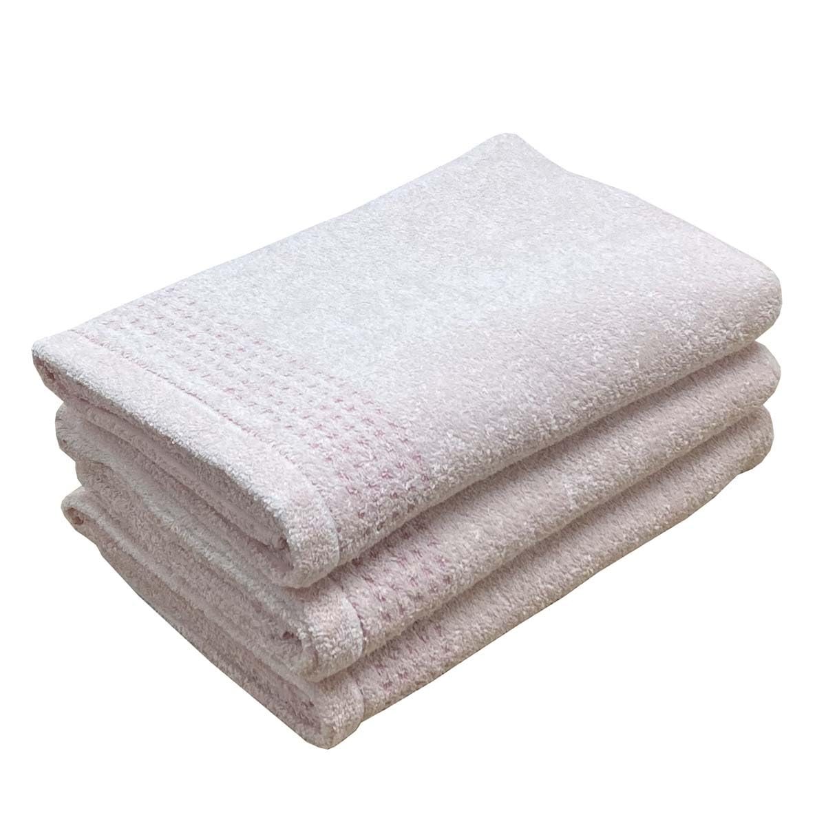 

Senshu Towel Bath Towels, Set of 3, Pink, Approx. 62x120cm, Organic Cotton, Soft to the Skin, Absorbent, Quick-Drying, Fluffy
