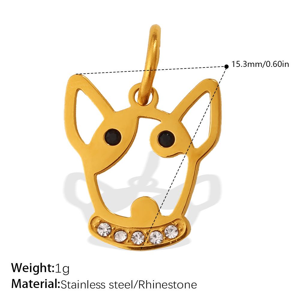 Exquisite Small Animal Series Pendant Stainless Steel Rhinestone Zircon Elephant Butterfly Diy Accessories