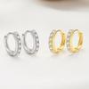 925 Silver Rhinestone Hoop Earrings for Women Exquisite Round Circle Earrings Minimalism Daily Wearing Fashion Jewelry