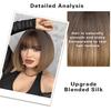 Women's 30cm Hair Simulation Hair Short Hair Short Straight Hair Rose Hair Net Headwear Full Head Cover Natural Real Wig