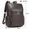 Genuine Leather Backpack for Large A4 Fits Suitable for and Waterproof [Luufan] Men, Capacity, Size, 14-inch Laptop, School, Business, Commuting,