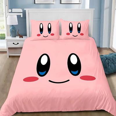 Hot Cute Cartoon K-KirbyS Duvet Cover Pillowcase Bedding Set Adult Boy Girl Bedroom Decoration Single Double Large