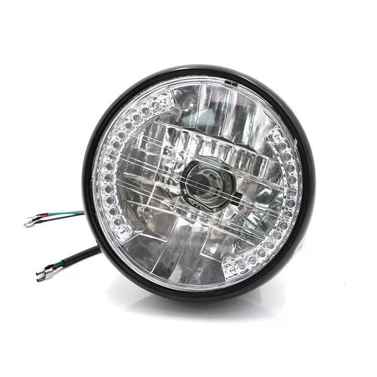 Motorcycle Headlight LED Headlight Assembly 7-inch Headlight Angel Ring with Steering Function