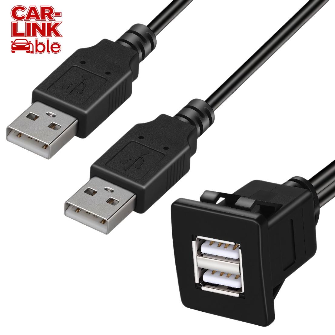 

Waterproof Dual-Port USB3.0/2.0 Square Buckle for Car/Yacht/Motorcycle Dashboard