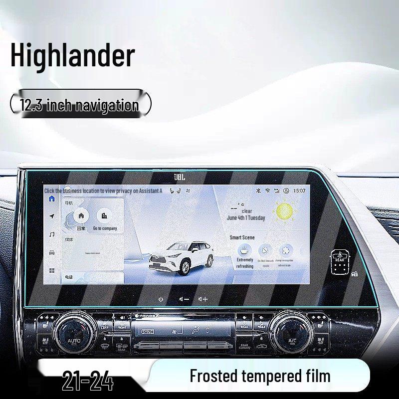 Toyota Highlander 25 Center Console Navigation Screen Protector