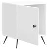 Nightstand High Gloss White 43 x 34.5 x 50 cm Particleboard