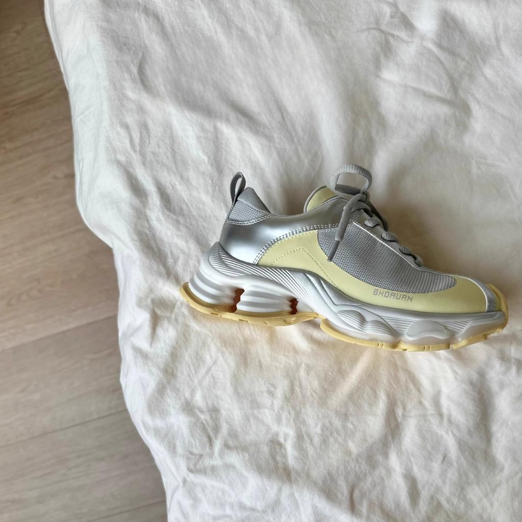 New Futurism Fluid Light Luxury Dad Shoes Women (Airbag Outsole) 5cm Height Increase Comfortable Spring and Summer Mesh