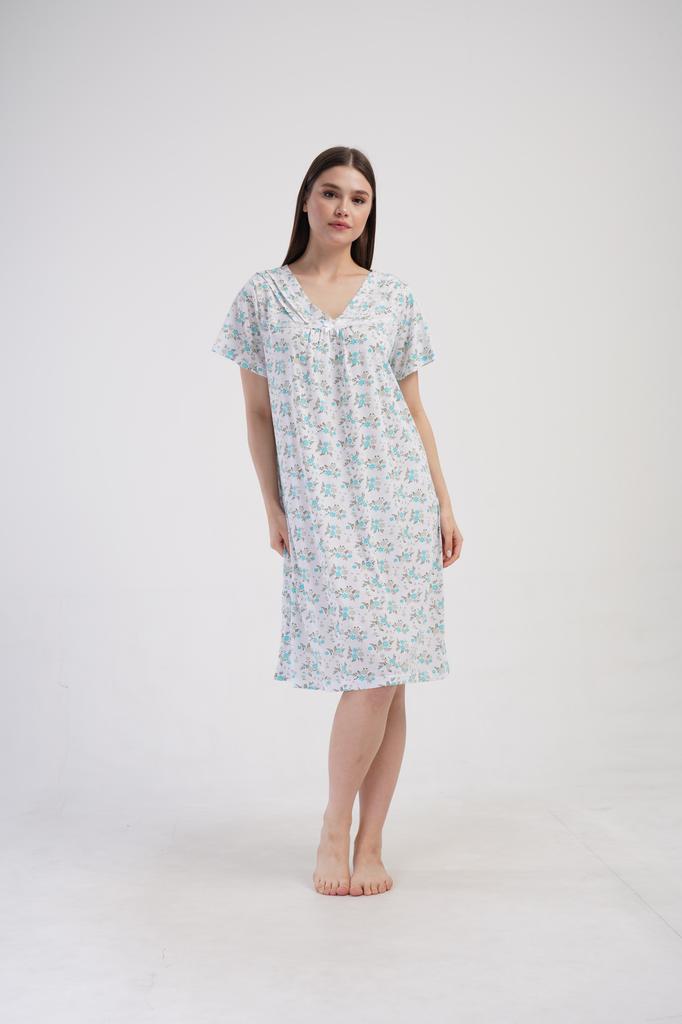 Women's Cotton Nightgown XXL Classic Floral Loose Nice Vienetta
