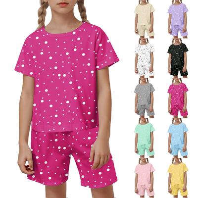 Kid Patriotic Outfit - Short Sleeve & Shorts 2-Piece Set For Boy And Girl