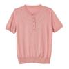 Mother's Day 2026 Ice Silk Short-Sleeve Blouse - New Style, Lightweight Knit for Middle-Aged & Elderly Women