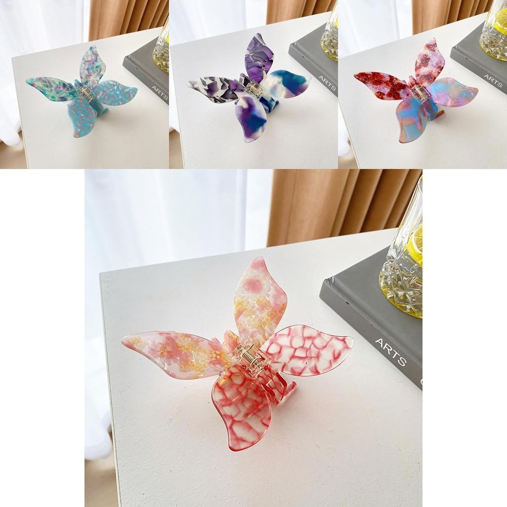 Exquisite Butterfly Design Acetate Hair Clip For Stylish Women Available In Vibrant Colors
