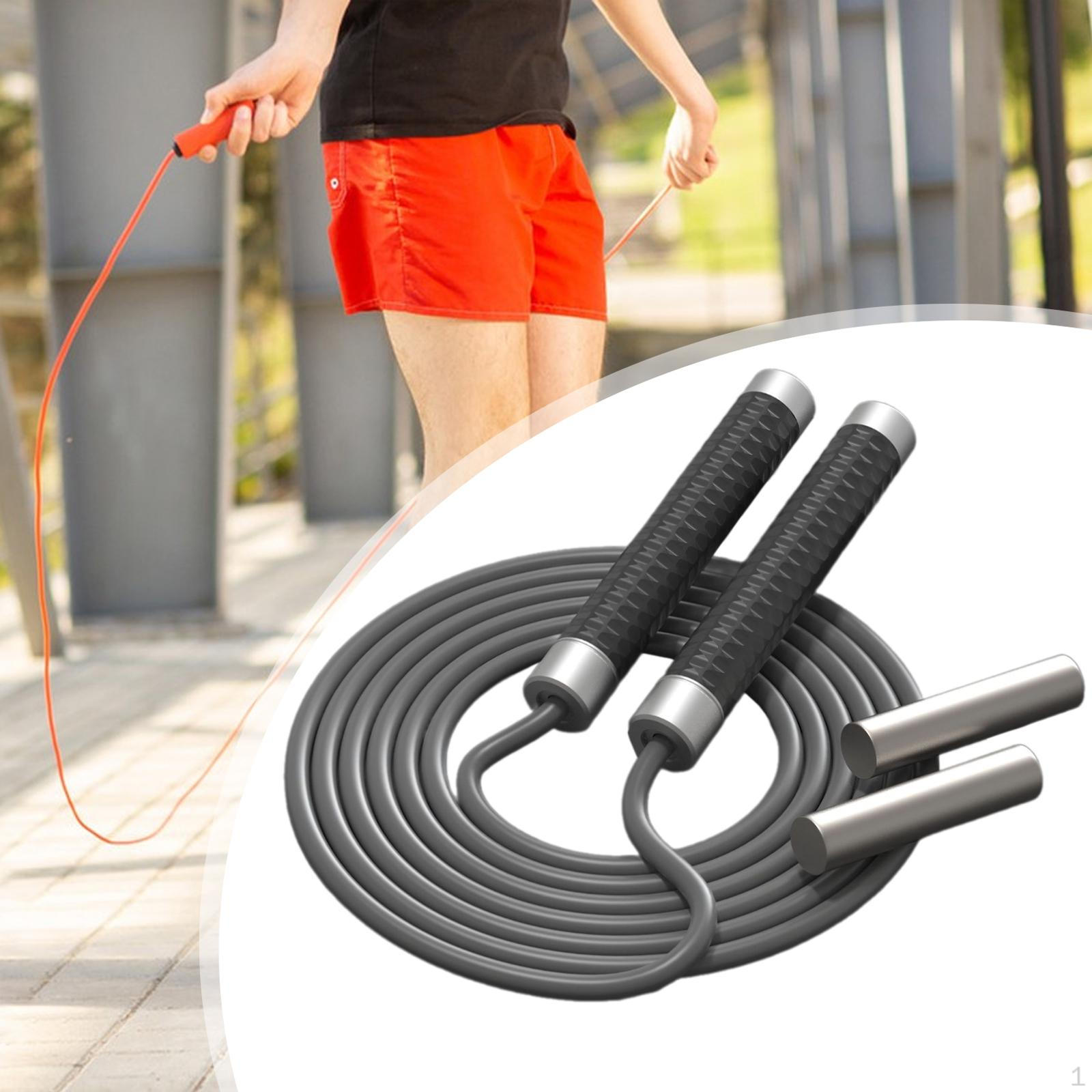 

Скоростные прыжки со скакалкой, прыжки с противоскользящей ручкой, тренировки для мужчин и женщин, личное тренировочное оборудование для фитнеса серый