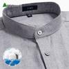 FIRS Men's Brushed Cotton Stand Collar Shirt