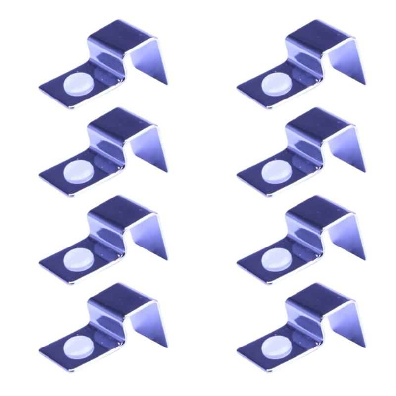 Stainless Steel Frameless Aquarium Glass Cover Clip 8PCS Rustprevent Corrosion Proof Lid Clamps for Fishtanks Security