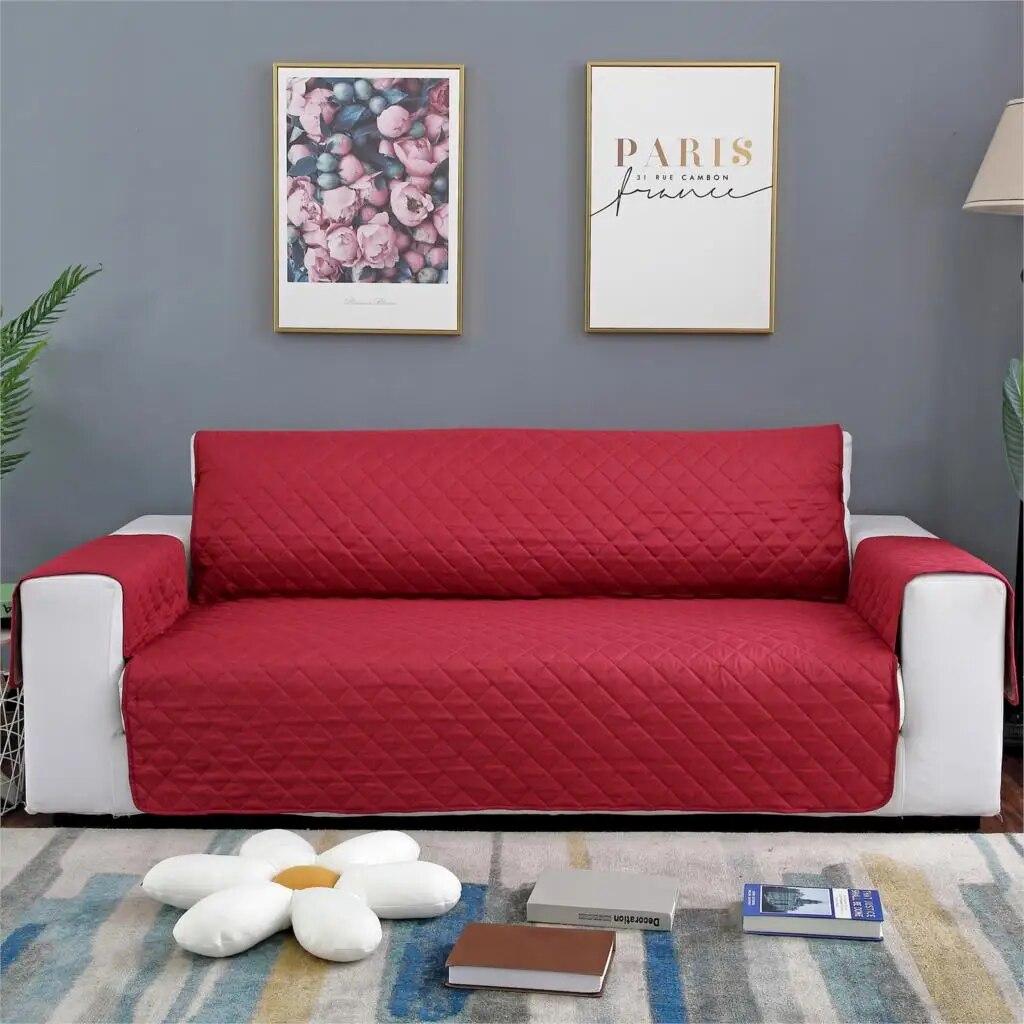 1/2/3/4 Seat Sofa Couch Cover Chair Throw Pet Dog Kids Mat Furniture Protector Reversible Removable Armrest Slipcovers