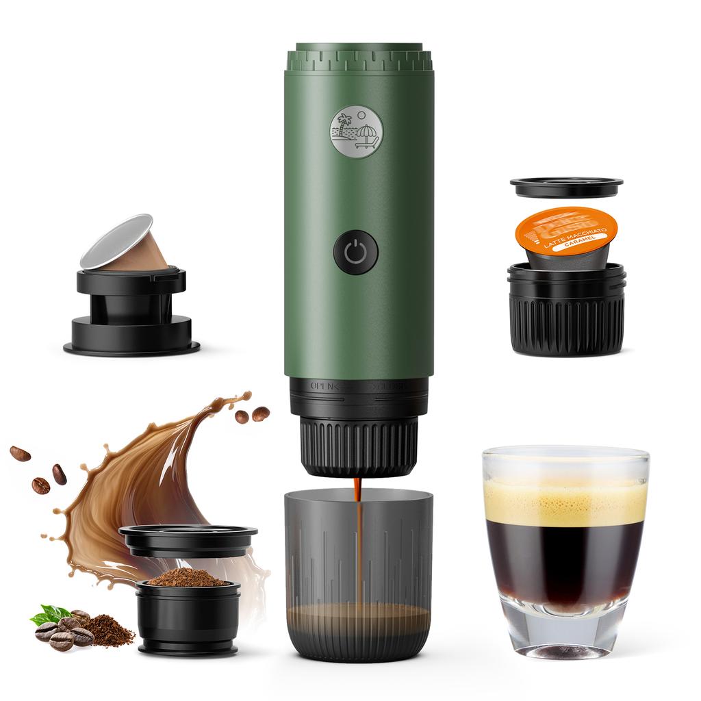 Portable Espresso Machine 3-in-1 Travel Coffee Maker for Camping Hiking Office Self-Heating with USB-C 2026new