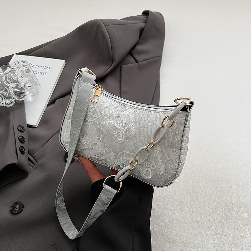 New Chinese style national style bag women's 2025 new niche messenger bag trend line super fire butterfly embroidered shoulder bag
