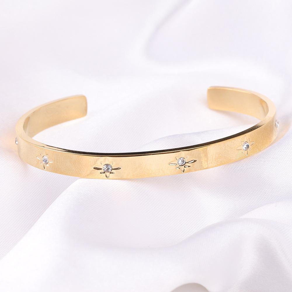 New Hollow Ins Sun Personality Titanium Steel Bracelet All-Match Fashion Women