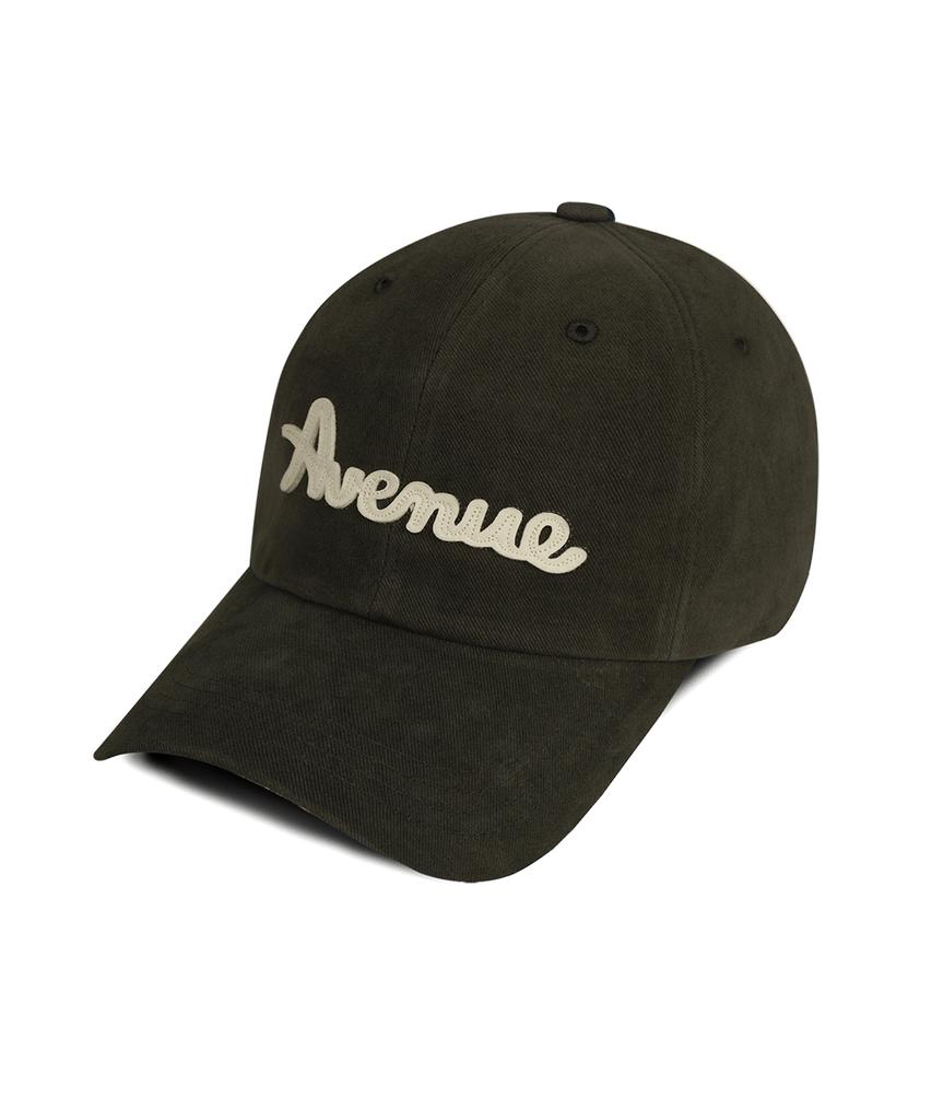 Linebinyu Avenue Logo Felt Ball Cap - Khaki