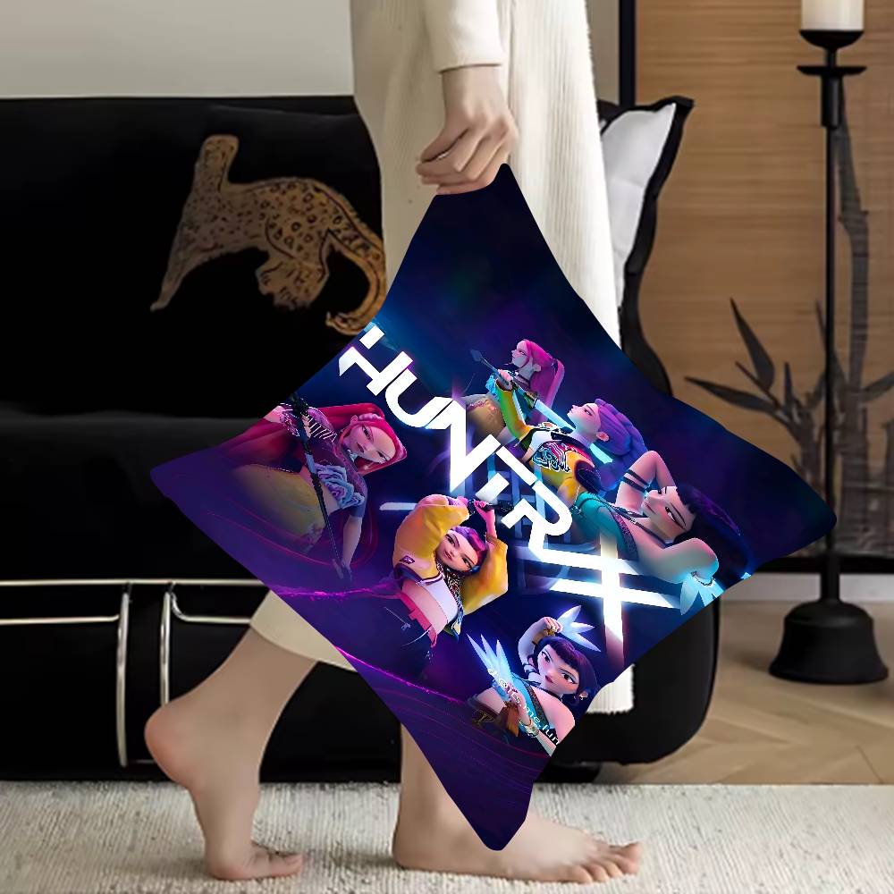 Kpop Demon Hunters Kuddfodral Personligt Kuddfodral Barn Sovrum Vild Party Dekor Kuddfodral Barn Födelsedag Babyshower Gåva