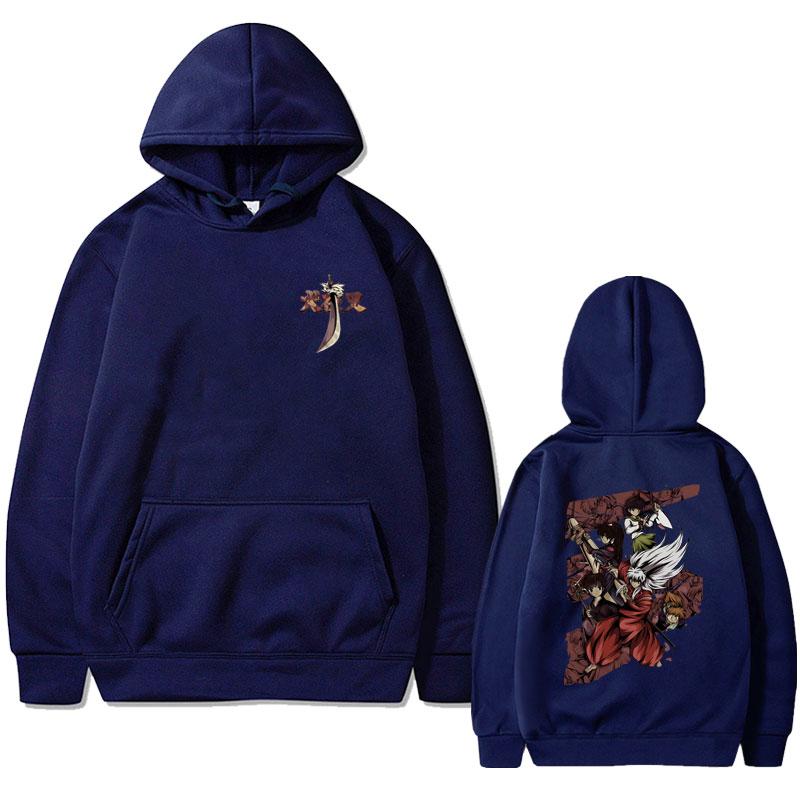 Japanese Anime Inuyasha Higurashi Kagome Graphic Print Hoodie Men Women Vintage Manga Sweatshirt Male Casual Oversized Hoodies