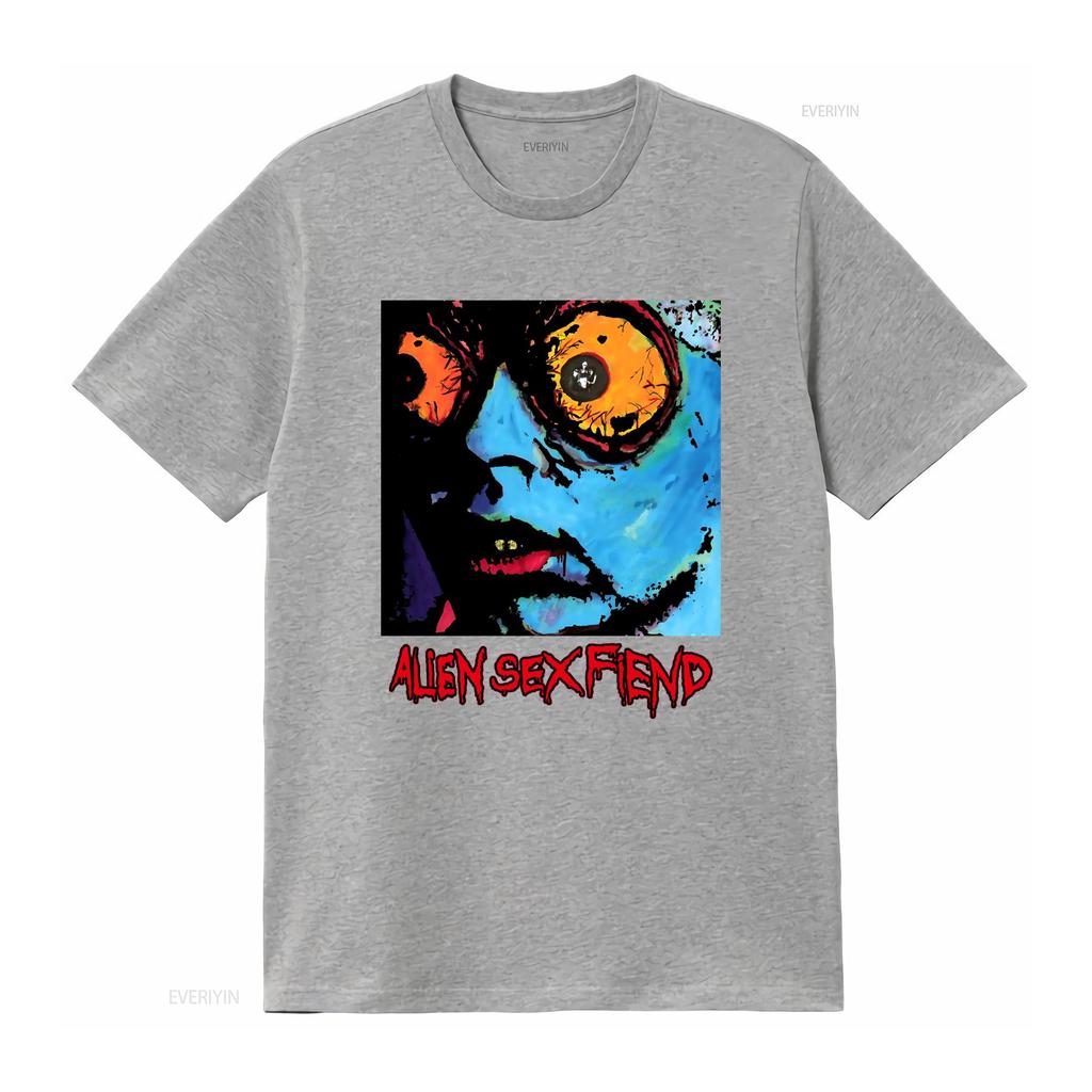 Alien Sex Fiend Band T Shirt Black All Sizes S 5XL Unique Art Print Design Perfect for Rock Fans TA4489 Vintage Washed