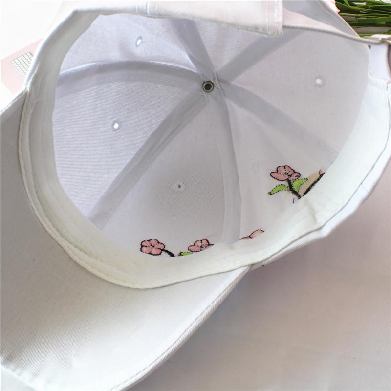 Women Flower Embroidery Baseball Caps Fashion Plum Spring Summer Outdoor Long Brim Sun Hats Cotton Adjustable Sports Female Cap