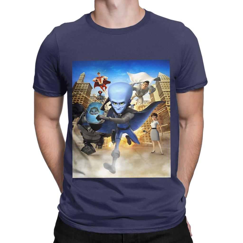 Art Megamind painting Novelty 100 Cotton TShirt Megamind vs The dDoom Syndicate Tops Tees For Unisex