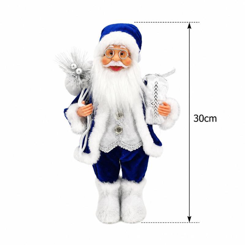 New Santa Claus Standing Figurine Christmas Decoration Window Display Ornament Home Decor Items And Gifts