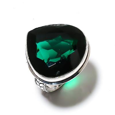 Natural Chrome Diopside Gemstone Handmade 925 Sterling Silver Ring Size 8.5 f0N26